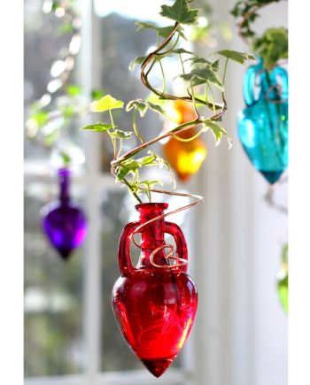 plant rooters starters hanging water gardens brass butterfly stained glass